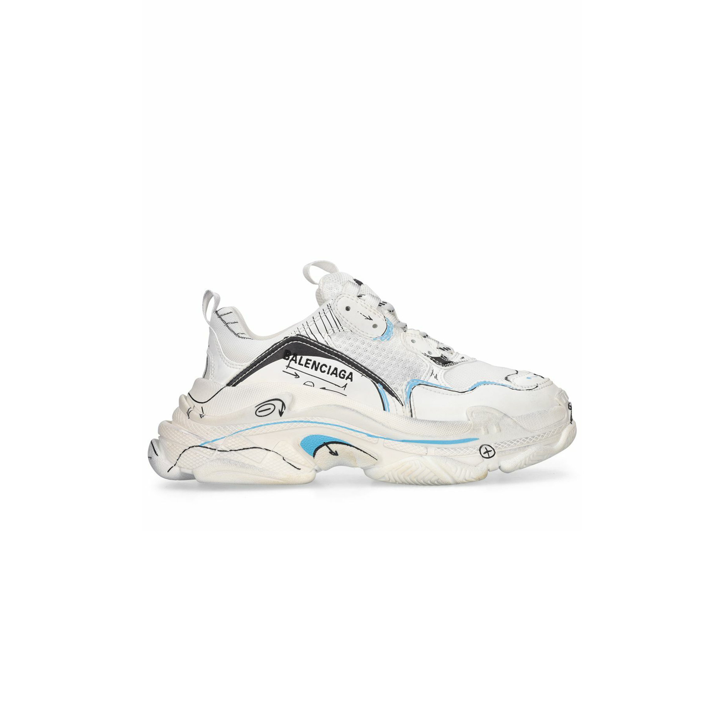 BALENCIAGA TRIPLE S LOGOTYPE SNEAKERS 536737W3SRB9014